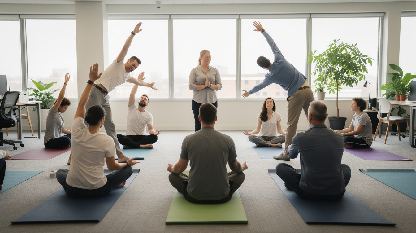 group yoga session