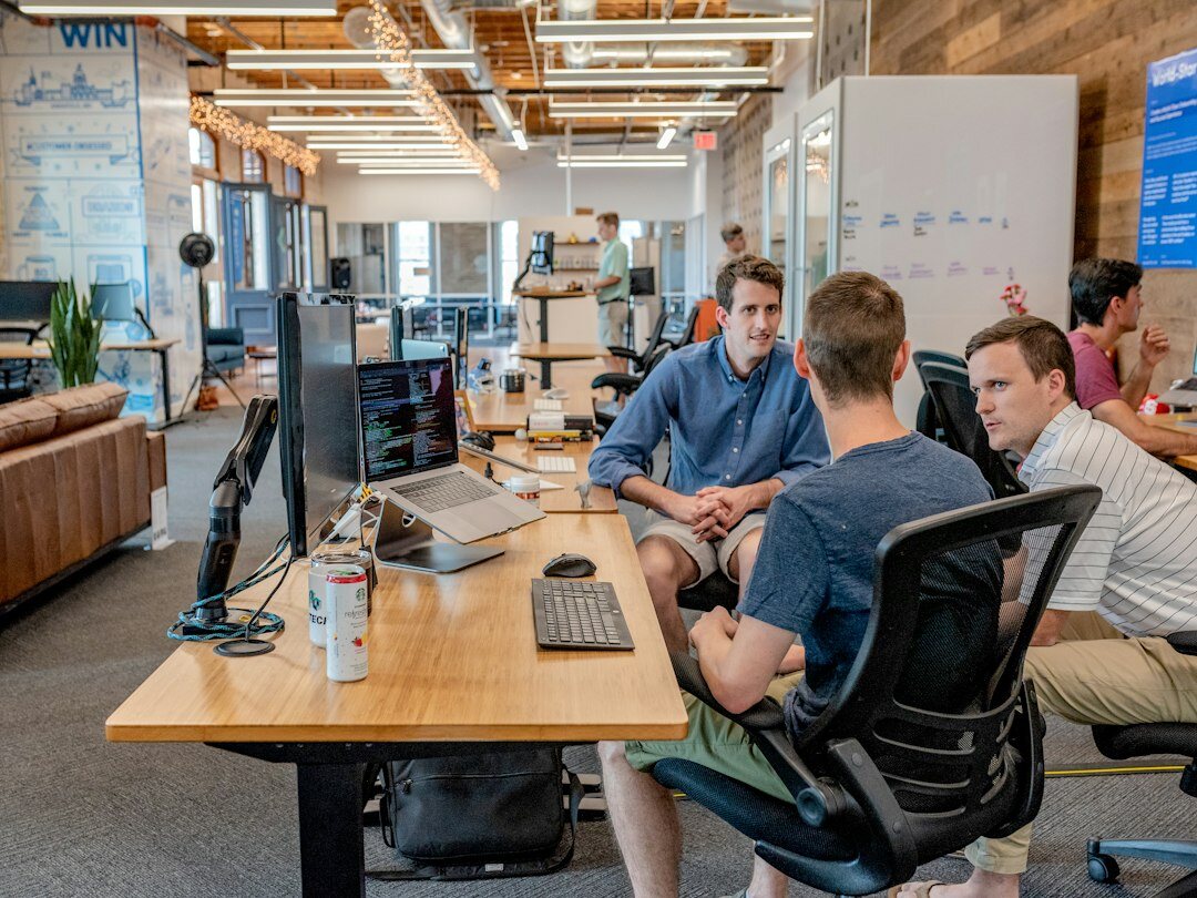 team meeting in office