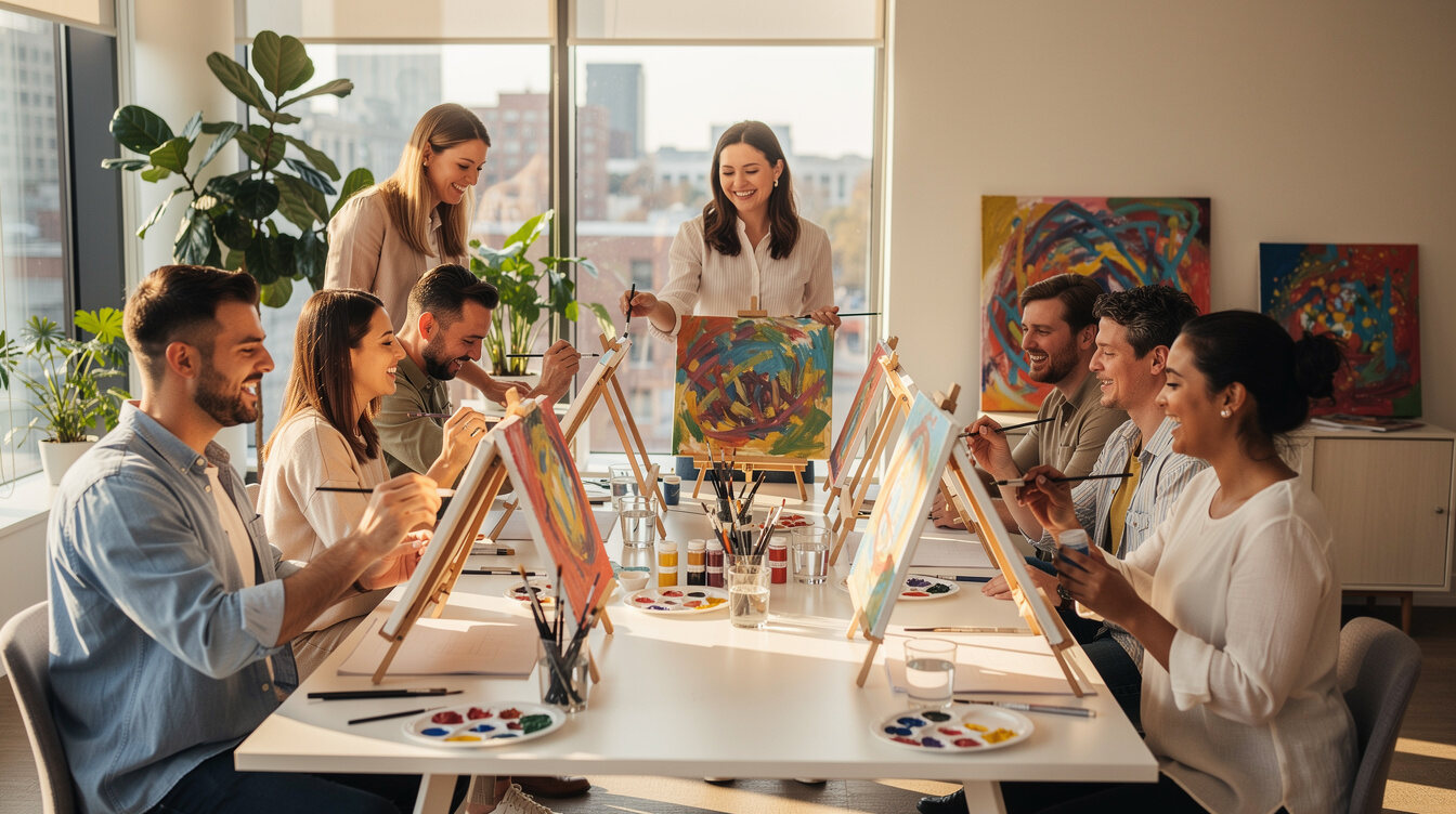 group art therapy session